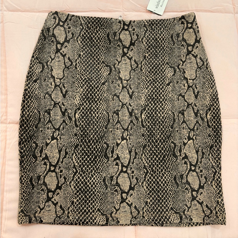 Snake print skirt